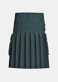 Utility_Denholm_Tartan_1084_kilt_back_image_with_pleated_design_and_adjustable_buckles_for_men