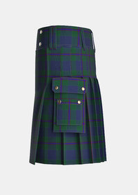 Utility_Devlin_Patrick_Tartan_12666_kilt_left_image_with_pleated_design_and_adjustable_buckles_for_men