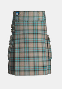 Utility_Diana_Memorial_Rose_Tartan_11460_kilt_front_image_with_pleated_design_and_adjustable_buckles_for_men