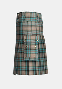 Utility_Diana_Memorial_Rose_Tartan_11460_kilt_left_image_with_pleated_design_and_adjustable_buckles_for_men