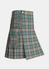 Utility_Diana_Memorial_Rose_Tartan_11460_kilt_side_image_with_pleated_design_and_adjustable_buckles_for_men