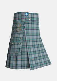 Utility_Diana_Princess_of_Wales_Memorial_Tartan_kilt_side_image_with_pleated_design_and_adjustable_buckles_for_men