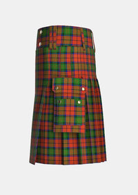 Utility_Dickie_Tartan_4192_kilt_left_image_with_pleated_design_and_adjustable_buckles_for_men