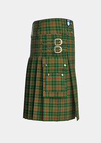 Utility_Dixon_Clyde_Tartan_10966_kilt_right_image_with_pleated_design_and_adjustable_buckles_for_men