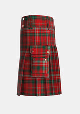 Utility_Donald_of_Staffas_Sett_Tartan_4689_kilt_left_image_with_pleated_design_and_adjustable_buckles_for_men