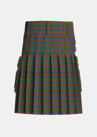 Utility_Dorward_Dogwood_Tartan_2533_kilt_back_image_with_pleated_design_and_adjustable_buckles_for_men