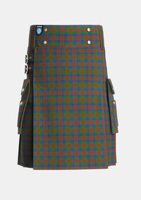 Utility_Dorward_Dogwood_Tartan_2533_kilt_front_image_with_pleated_design_and_adjustable_buckles_for_men