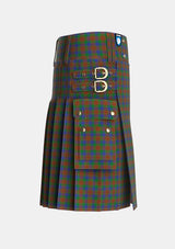 Utility_Dorward_Dogwood_Tartan_2533_kilt_right_image_with_pleated_design_and_adjustable_buckles_for_men