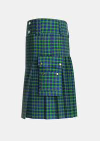 Utility_Douglas_2_Tartan_1034_kilt_left_image_with_pleated_design_and_adjustable_buckles_for_men