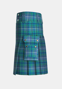 Utility_Douglas_Tartan_kilt_left_image_with_pleated_design_and_adjustable_buckles_for_men