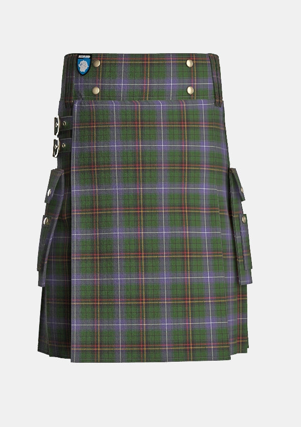 Utility_Dow_Aerlift_Tartan_10704_kilt_front_image_with_pleated_design_and_adjustable_buckles_for_men