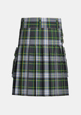 Utility_Dress_Gordon_tartan_kilt_back_image_with_pleated_design_and_adjustable_buckles_for_men