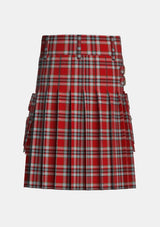 Utility_Drummond_of_Perth_Dress_Tartan_1717_kilt_back_image_with_pleated_design_and_adjustable_buckles_for_men