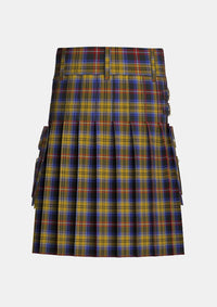 Utility_Dublin_County_Crest_Range_Tartan_7452_kilt_back_image_with_pleated_design_and_adjustable_buckles_for_men