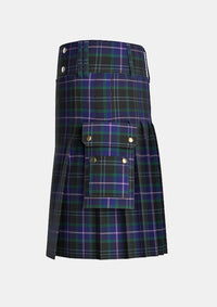 Utility_Dugan_Tartan_7483_kilt_left_image_with_pleated_design_and_adjustable_buckles_for_men