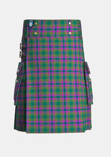Utility_Dunans_Rising_Tartan_10821_kilt_front_image_with_pleated_design_and_adjustable_buckles_for_men
