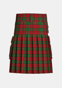 Utility_Dunbar_tartan_1472_kilt_back_image_with_pleated_design_and_adjustable_buckles_for_men