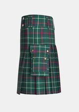 Utility_Duncan_Modern_Tartan_kilt_left_image_with_pleated_design_and_adjustable_buckles_for_men