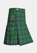 Utility_Duncan_tartan_1112_kilt_side_image_with_pleated_design_and_adjustable_buckles_for_men