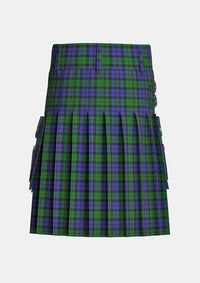 Utility_Dundas_tartan_1041_kilt_back_image_with_pleated_design_and_adjustable_buckles_for_men