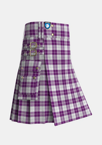 Utility_Dunlop_Dress_Tartan_1784_kilt_side_image_with_pleated_design_and_adjustable_buckles_for_men