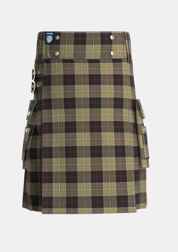 Utility_Dunlop_Hunting_Tartan_1205_kilt_front_image_with_pleated_design_and_adjustable_buckles_for_men
