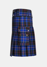 Utility_Dunlop_tartan_1197_kilt_left_image_with_pleated_design_and_adjustable_buckles_for_men