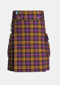 Utility_Dutch_Tartan_1134_kilt_front_image_with_pleated_design_and_adjustable_buckles_for_men