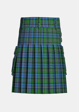 Utility_Dyer_Tartan_4027_kilt_back_image_with_pleated_design_and_adjustable_buckles_for_men