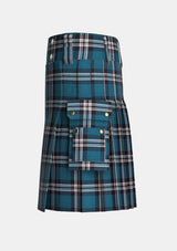 Utility_Earl_of_St_Andrews_tartan_85_kilt_left_image_with_pleated_design_and_adjustable_buckles_for_men