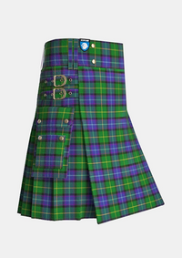 Utility_East_Lothian_Tartan_2561_kilt_side_image_with_pleated_design_and_adjustable_buckles_for_men
