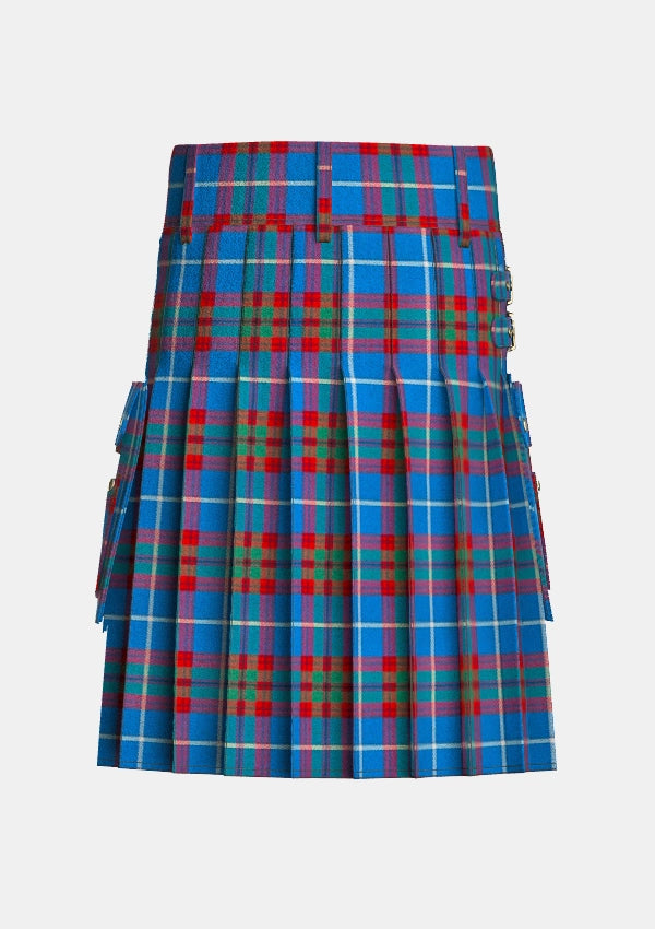 Utility_Edinburgh_tartan_1163_kilt_back_image_with_pleated_design_and_adjustable_buckles_for_men