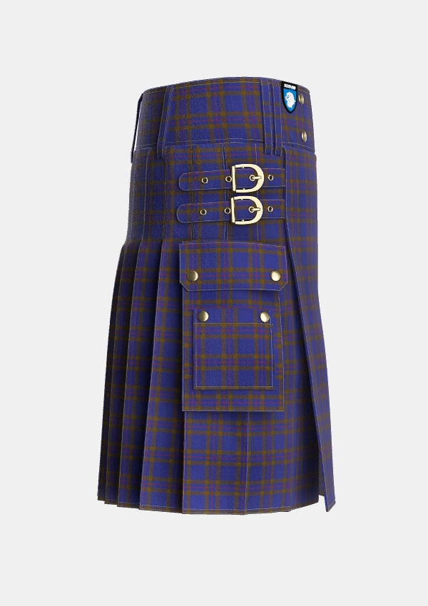 Utility_Elliot_2_Tartan_596_kilt_right_image_with_pleated_design_and_adjustable_buckles_for_men