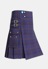 Utility_Elliot_2_Tartan_596_kilt_side_image_with_pleated_design_and_adjustable_buckles_for_men