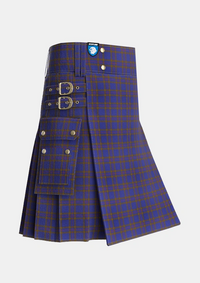 Utility_Elliot_2_Tartan_596_kilt_side_image_with_pleated_design_and_adjustable_buckles_for_men