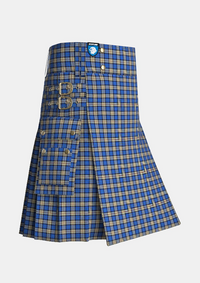 Utility_Elliott_Lynn_Family_Tartan_12960_kilt_side_image_with_pleated_design_and_adjustable_buckles_for_men