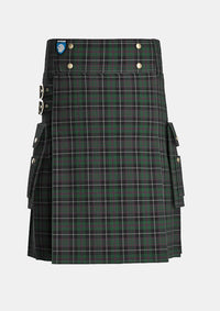 Utility_Episcopal_Clergy_Tartan_4816_kilt_front_image_with_pleated_design_and_adjustable_buckles_for_men