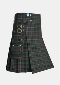 Utility_Episcopal_Clergy_Tartan_4816_kilt_side_image_with_pleated_design_and_adjustable_buckles_for_men