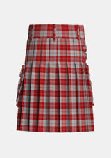 Utility_Erskine_Red_Tartan_1700_kilt_back_image_with_pleated_design_and_adjustable_buckles_for_men