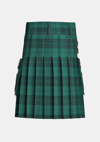 Utility_Erskine_tartan_755_kilt_back_image_with_pleated_design_and_adjustable_buckles_for_men