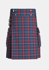 Utility_Evans_tartan_5732_kilt_front_image_with_pleated_design_and_adjustable_buckles_for_men