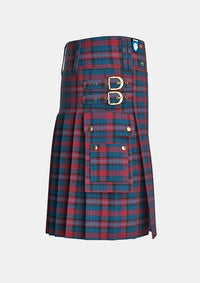Utility_Evans_tartan_5732_kilt_right_image_with_pleated_design_and_adjustable_buckles_for_men