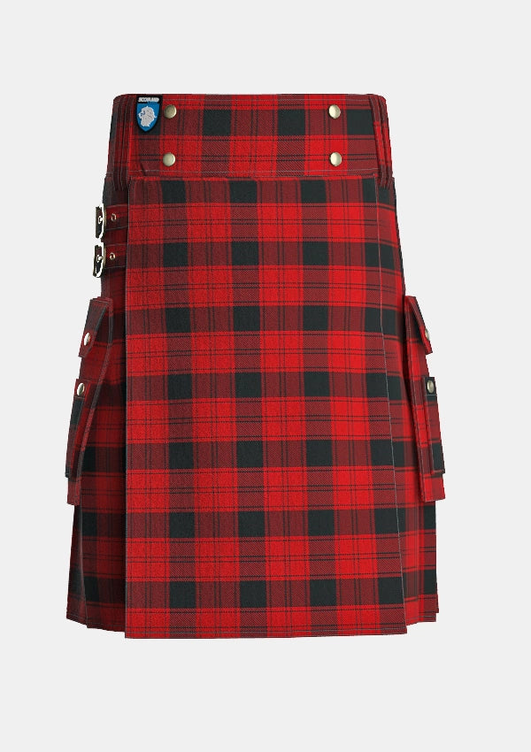 Utility_Ewing_Tartan_11082_kilt_front_image_with_pleated_design_and_adjustable_buckles_for_men
