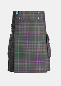 Utility_Fagan_Tartan_13552_kilt_front_image_with_pleated_design_and_adjustable_buckles_for_men