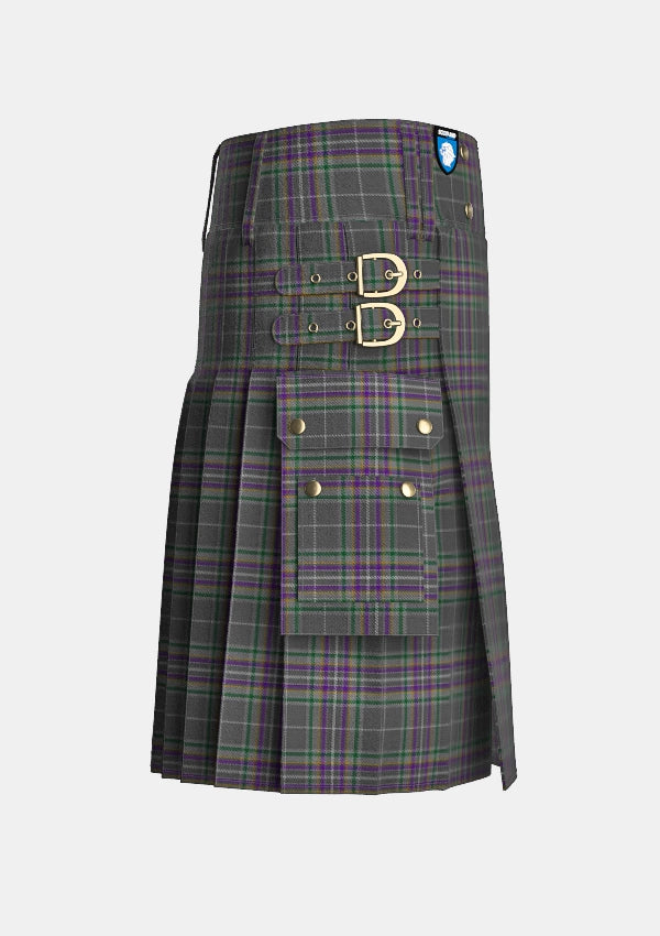 Utility_Fagan_Tartan_13552_kilt_right_image_with_pleated_design_and_adjustable_buckles_for_men