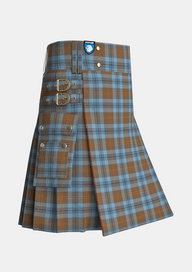Utility_Falkirk_Tartan_2347_kilt_side_image_with_pleated_design_and_adjustable_buckles_for_men