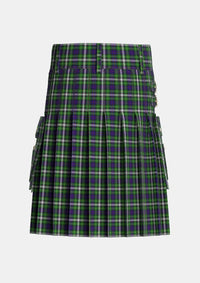 Utility_Farquharson_Dress_Tartan_4839_kilt_back_image_with_pleated_design_and_adjustable_buckles_for_men