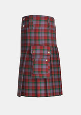 Utility_Faulkner_Tartan_10080_kilt_left_image_with_pleated_design_and_adjustable_buckles_for_men