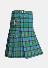 Utility_Ferguson_Ancient_Tartan_kilt_side_image_with_pleated_design_and_adjustable_buckles_for_men