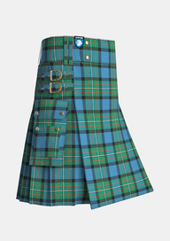 Utility_Ferguson_Ancient_Tartan_kilt_side_image_with_pleated_design_and_adjustable_buckles_for_men